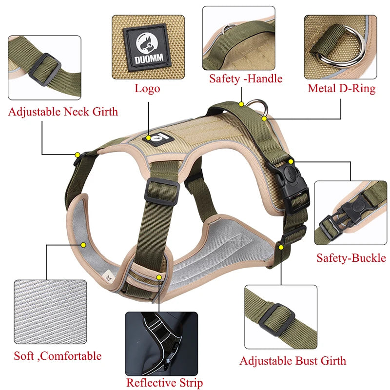 Adjustable Dog Harness Walking Chest Vest